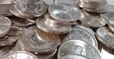 1000 Stück 5 Franken Silber 1931 - 1967 & 1969